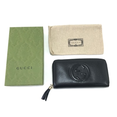 GUCCI グッチ 長財布 ソーホー インターロッキング 308004 ブラック