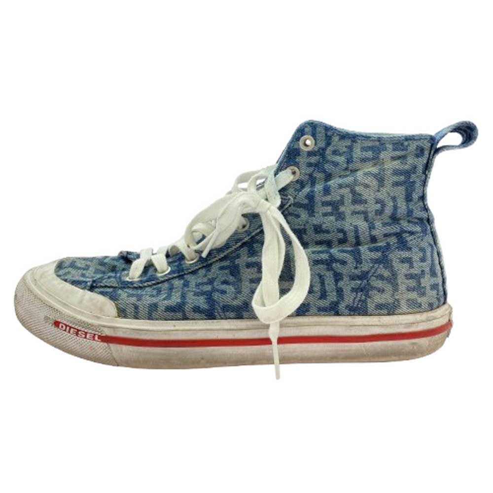 DIESEL ディーゼル スニーカー F22-06-YUL S-ATHOS MID ハイカット スニーカー インディゴブルー系 26.5cm【中古】