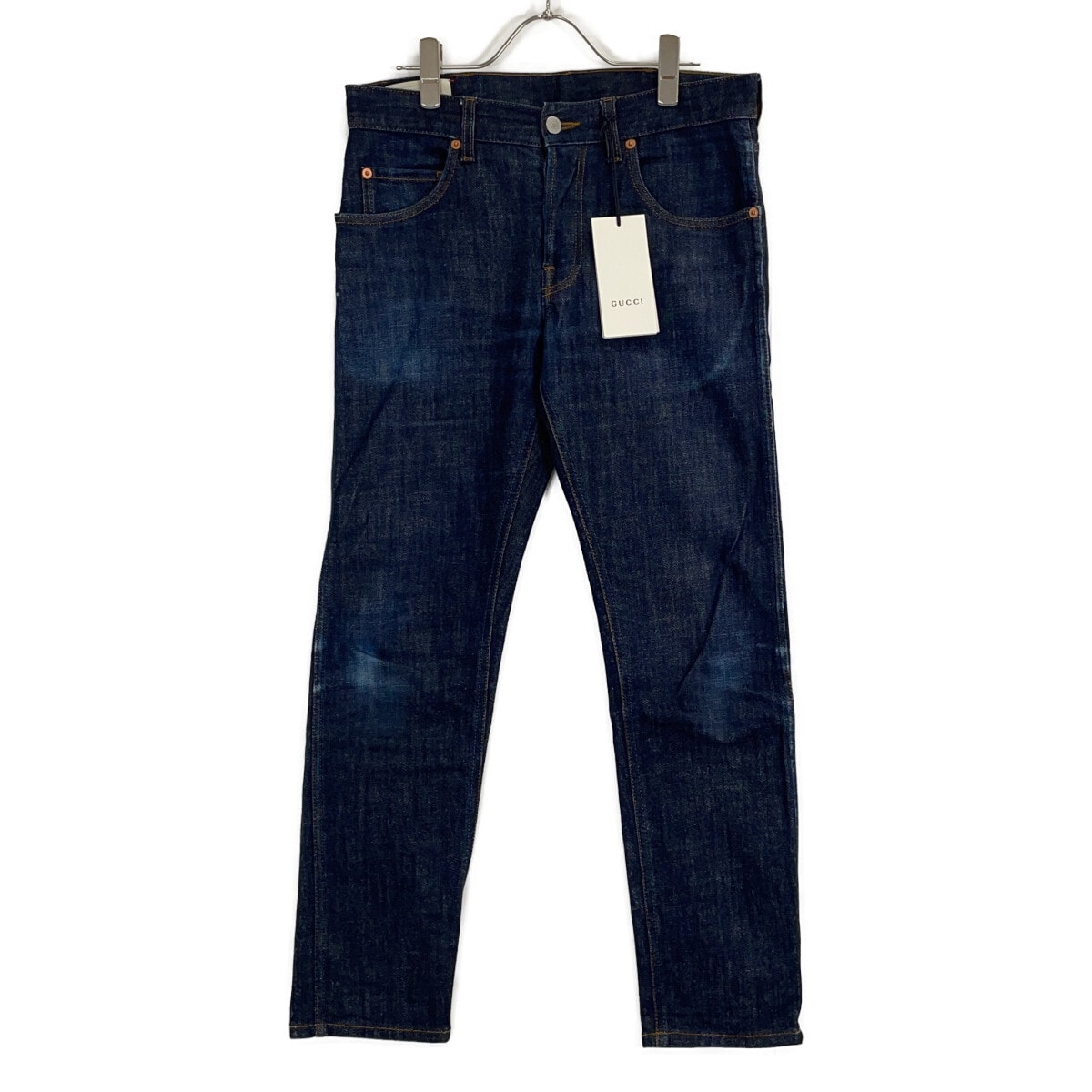 グッチ 【国内正規】408637 XDBBS ボタンフライ ストレート デニムパンツ/ 30