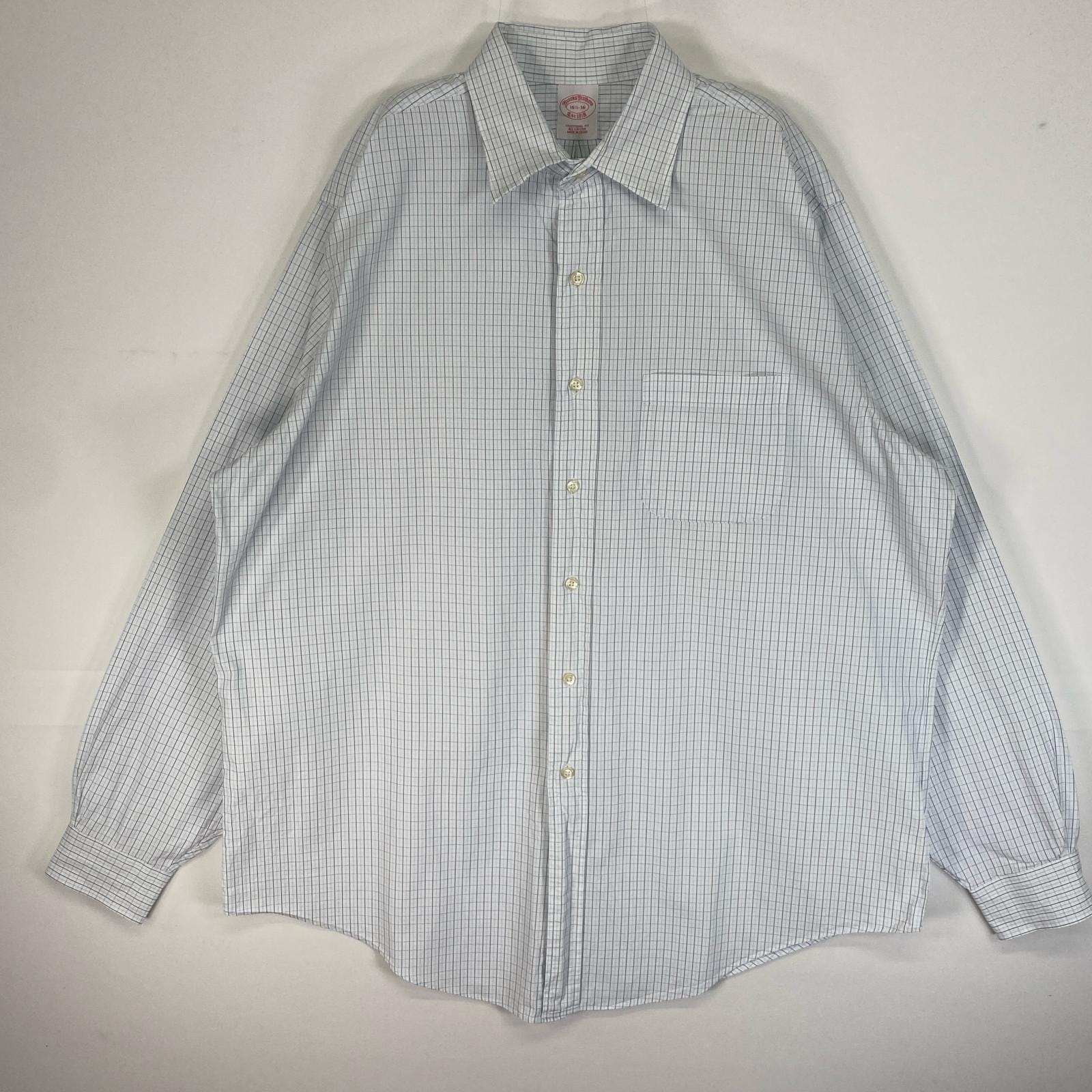 古着 ブルックスブラザーズ Brooks Brothers 長袖シャツ チェック 胸ポケット 1818 L ブルー系 マルチカラー メンズ
