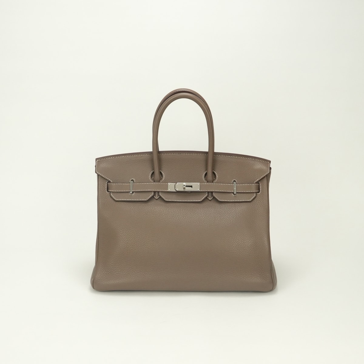 エルメス HERMES バーキン35 バーキン 35 バッグ トートバッグ トリヨンクレマンス エトゥープ Etoupe グレー Gray シルバー金具 ハンドバッグ
