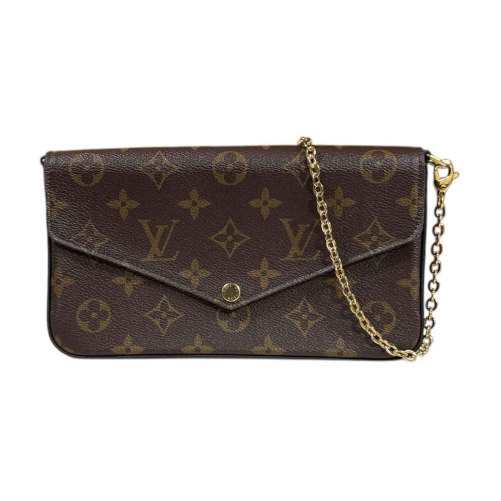 ルイヴィトン ポシェット フェリシー モノグラム ショルダーバッグ モノグラムキャンバス M61276 ブラウン レディース LOUIS VUITTON 中古