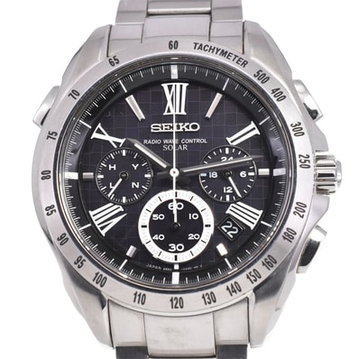 値下 セイコー SEIKO SAGA071/8B82-0AG0 ブライツ ソーラー電波 メンズ 良品 I#145166