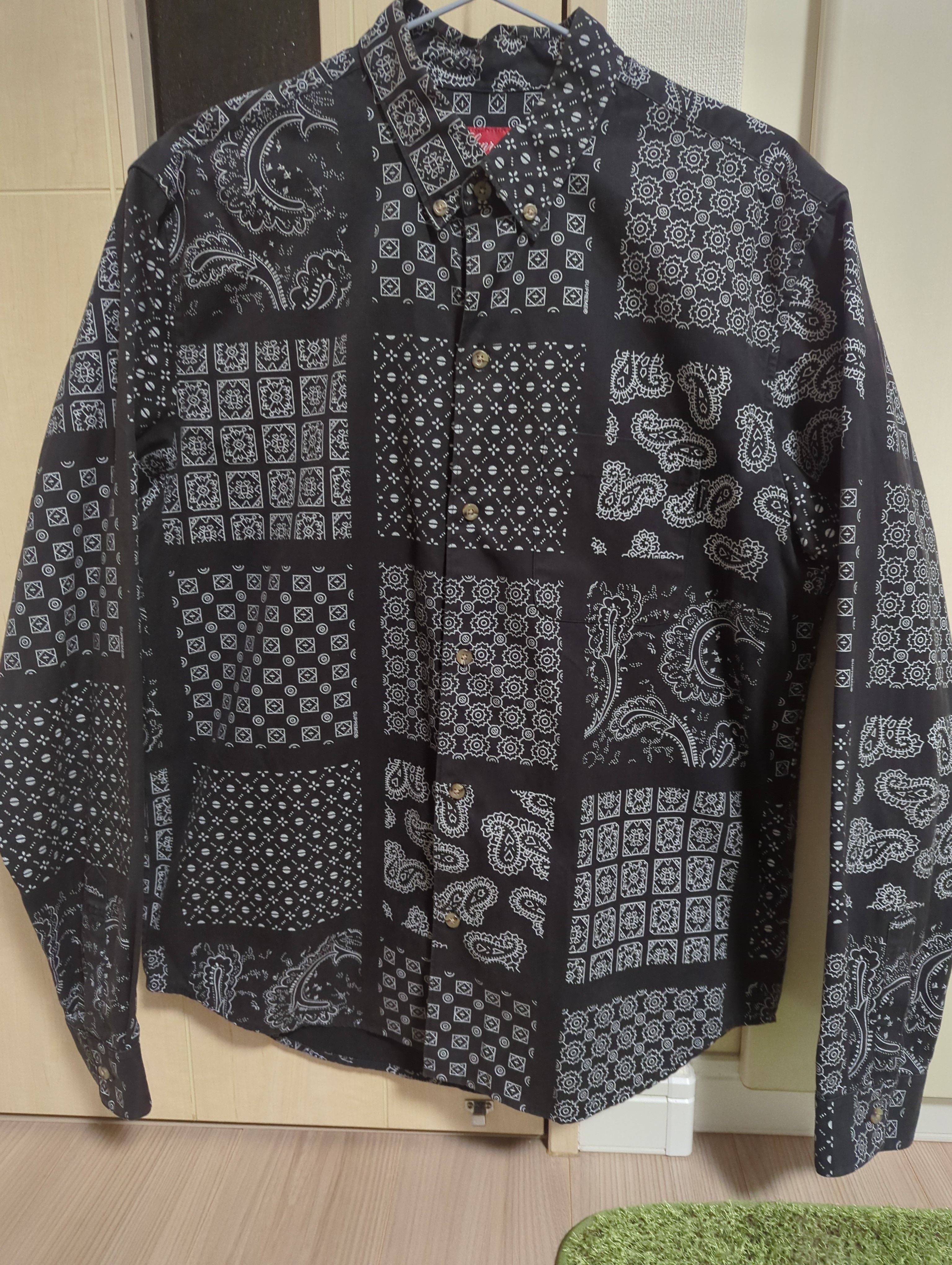 Supreme Paisley Grid Shirt "Black"