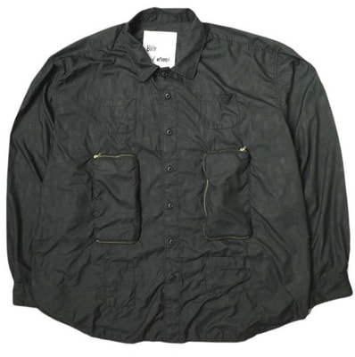 SSZ エスエスズィー 24SS WALLET SHIRT ウォレットシャツ 11-11-0936-791 M ブラック BEAMS トップス g16834