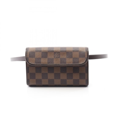 ルイ・ヴィトン LOUIS VUITTON ポシェットフロランティーヌ ウエストバッグ ボディバッグ バッグ PVCコーティングキャンバス レザー ダミエ エベヌ レディース ブラウン系 N51856 【中古】