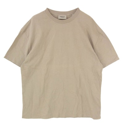 FEAR OF GOD フィアオブゴッド ESSENTIALS エッセンシャルズ ラバー バックプリント ロゴ Tシャツ 半袖 カットソー カーキ系 XL【中古】