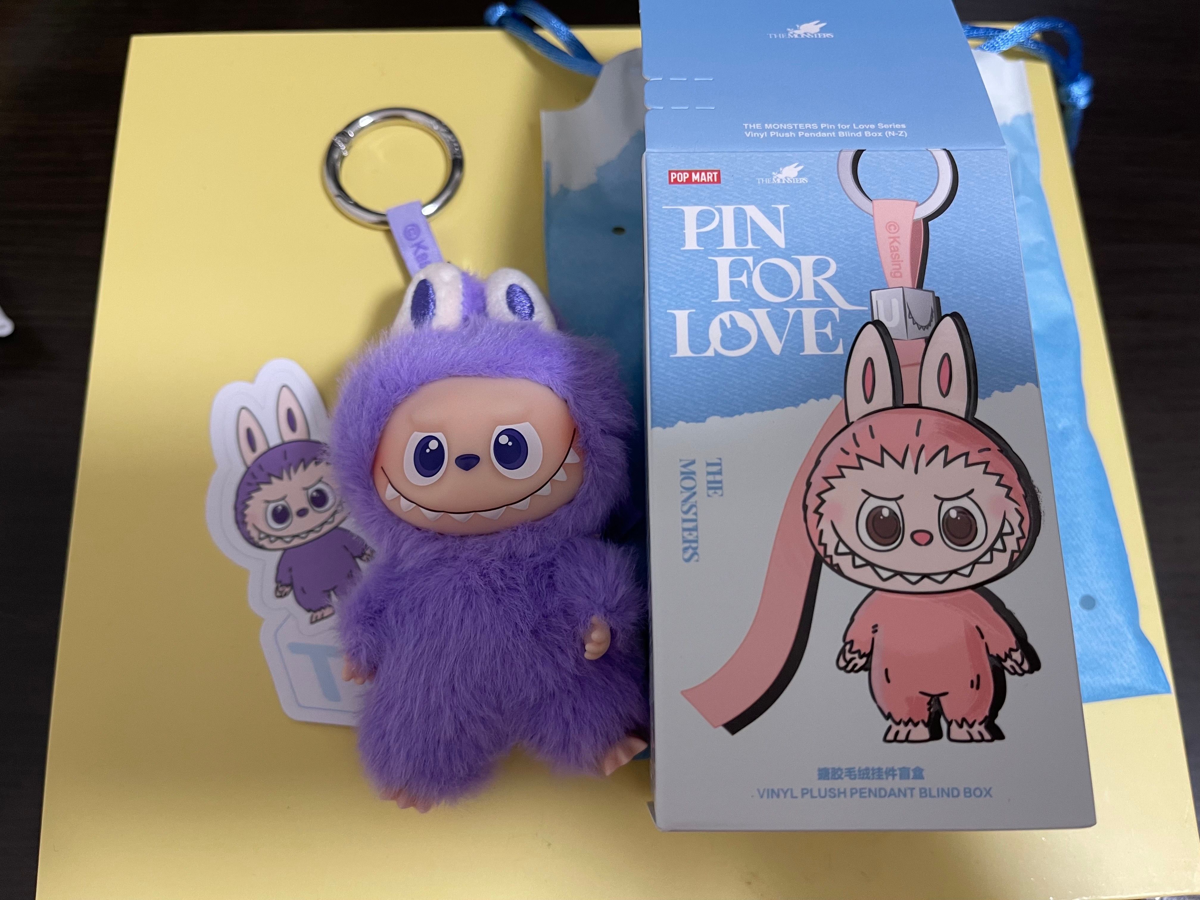 POP MART THE MONSTERS (LABUBU) Pin for Love Series-Vinyl Plush Pendant (N-Z) T