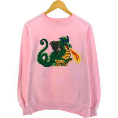 古着 リー Lee STURDY SWETS By LEE 龍柄 ドラゴン柄 スウェットシャツ トレーナー メンズXL相当/eaa525562