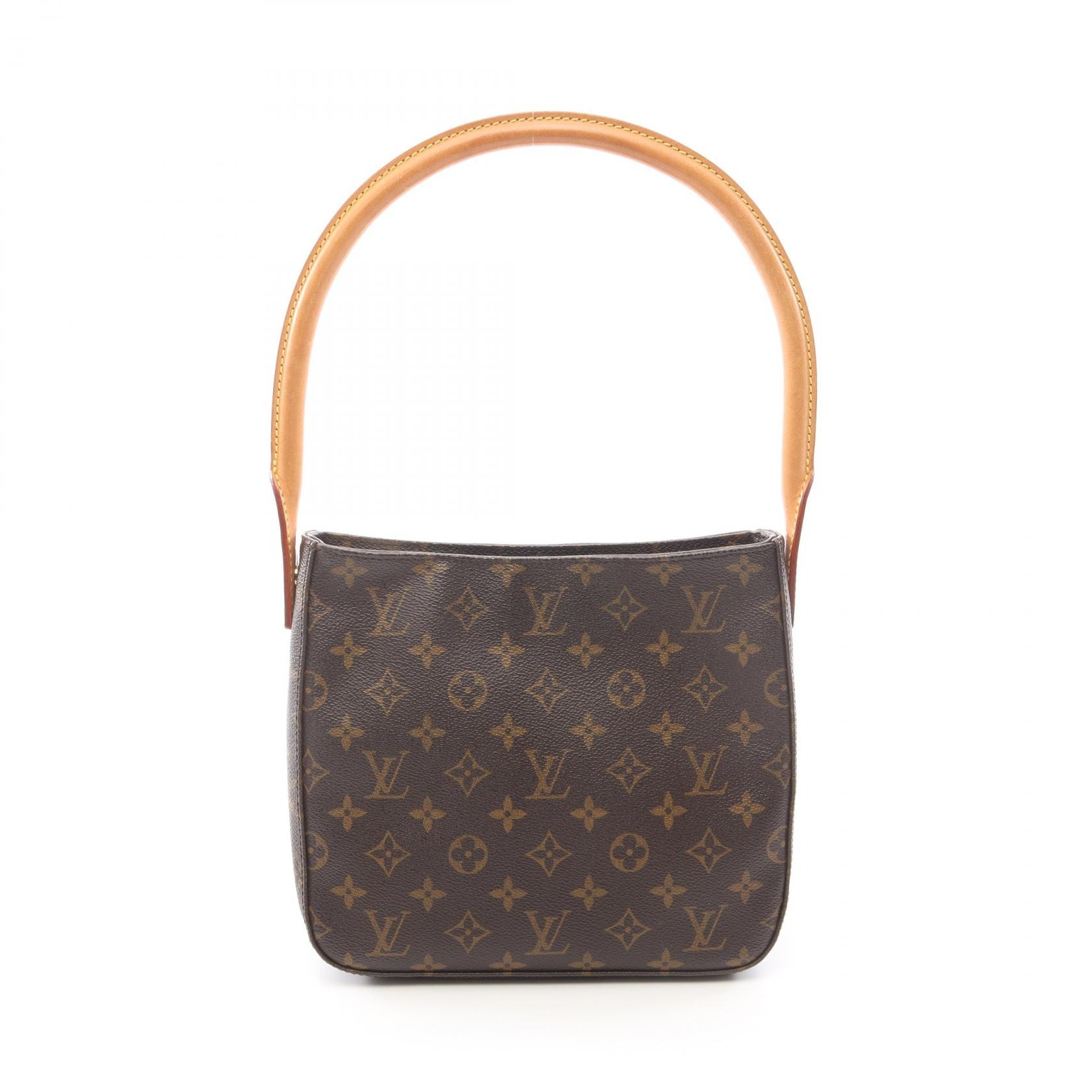 ルイ・ヴィトン LOUIS VUITTON ルーピングMM モノグラム ショルダーバッグ バッグ PVCコーティングキャンバス レザー レディース ブラウン系 M51146 【中古】