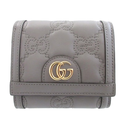グッチ GGマトラッセ 723799 レザー グレー 二