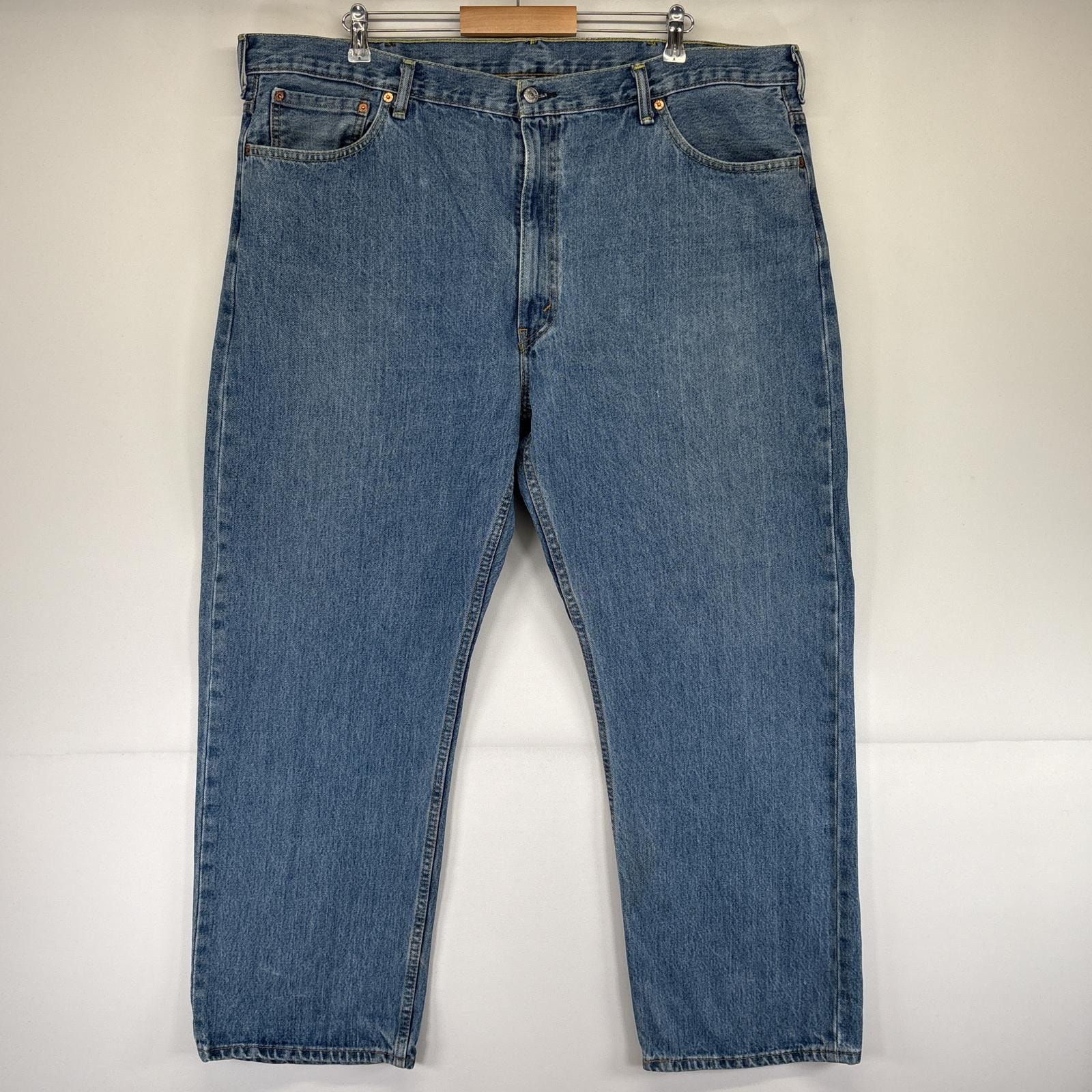 古着 リーバイス Levi's デニムパンツ 505 ストレート 大きいサイズ ジップフライ 5ポケット ジーンズ ジーパン w46 L30 ブルー メンズ