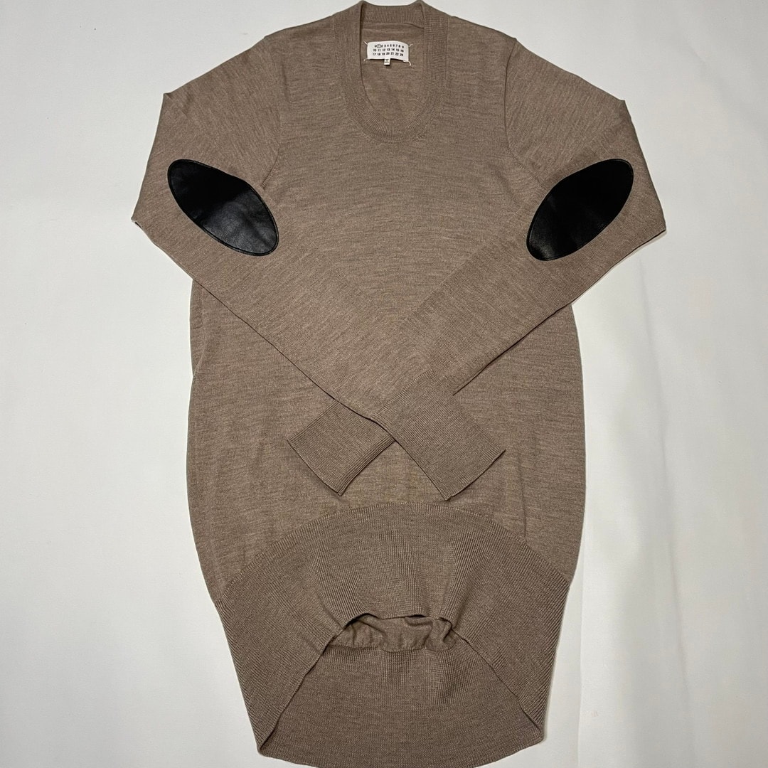 maison margiela メゾンマルジェラ エルボーパッチ ニット ワンピース ロングニット