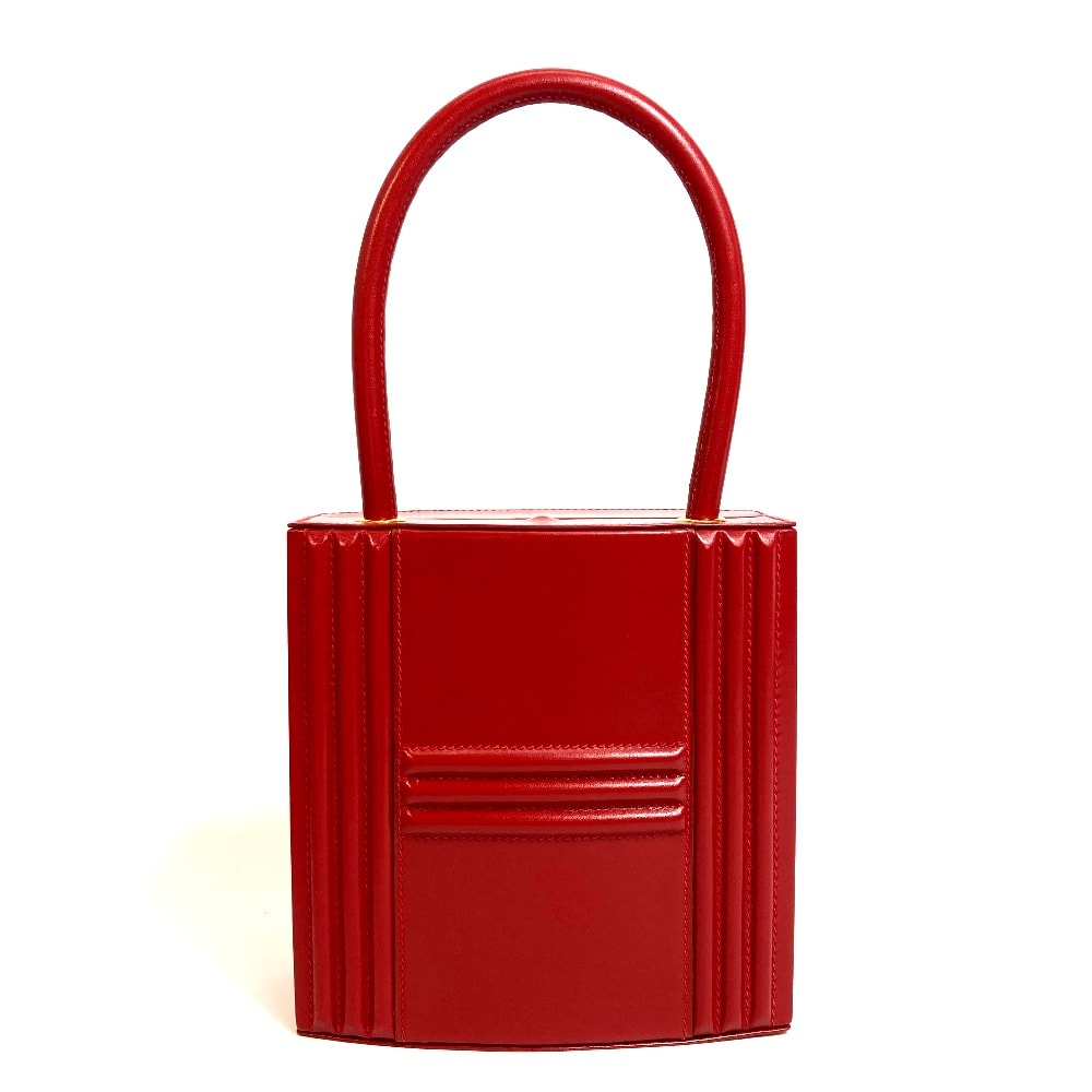 エルメス HERMES カデナケリー カバン  ハンドバッグ ボックスカーフ W○刻 ルージュヴィフ レッド