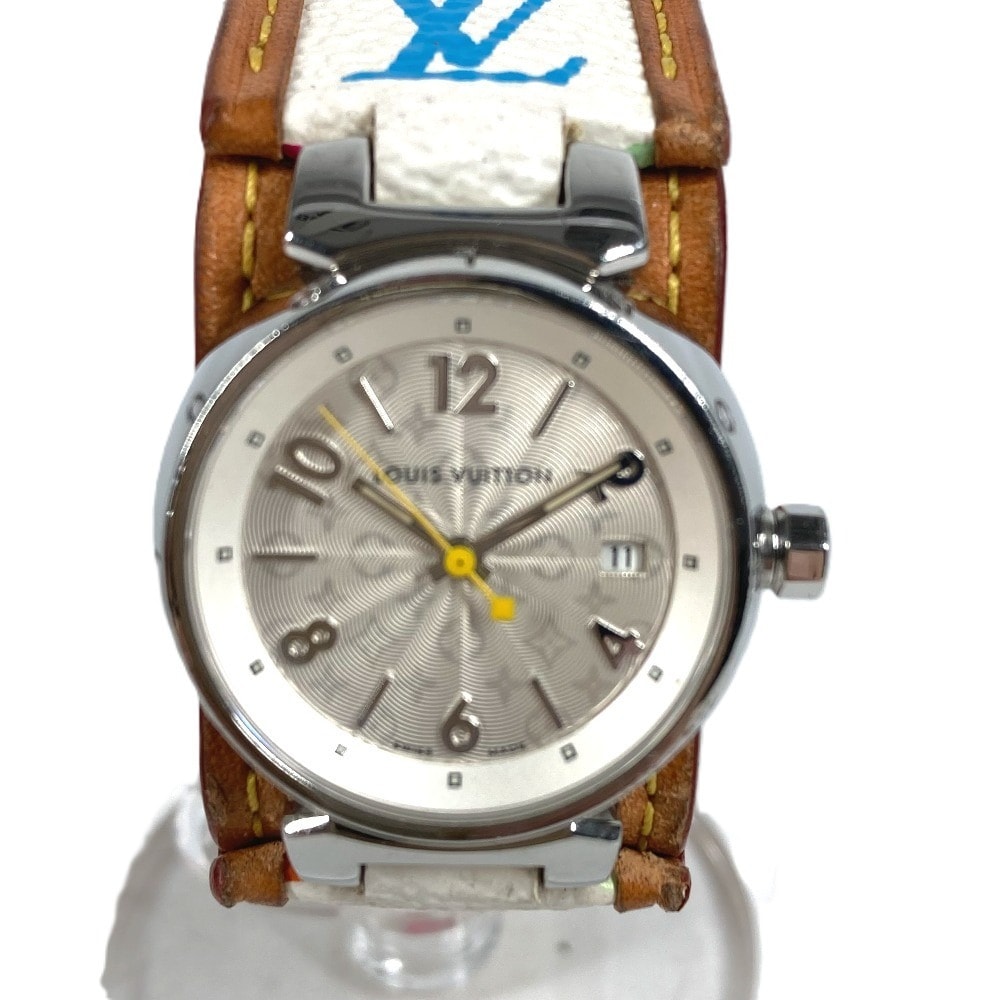 ルイヴィトン LOUIS VUITTON タンブール Q121K モノグラムマルチカラー レディースウォッチ ウォッチ 時計 革ベルト レザー 腕時計 モノグラムマルチカラーキャンバス ブロン ホワイト