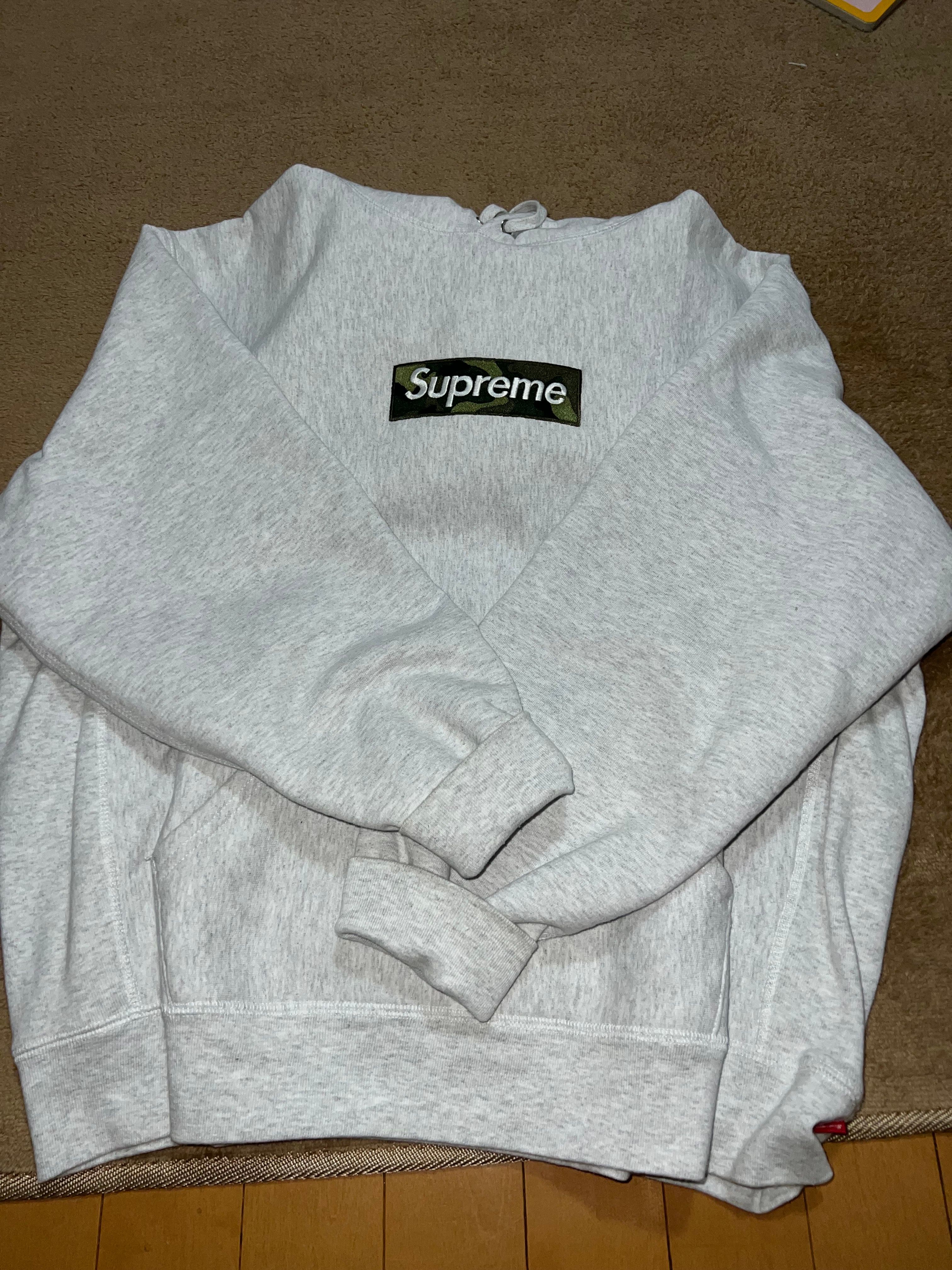 Supreme Box Logo Hooded Sweatshirt "Ash Grey" (23FW)