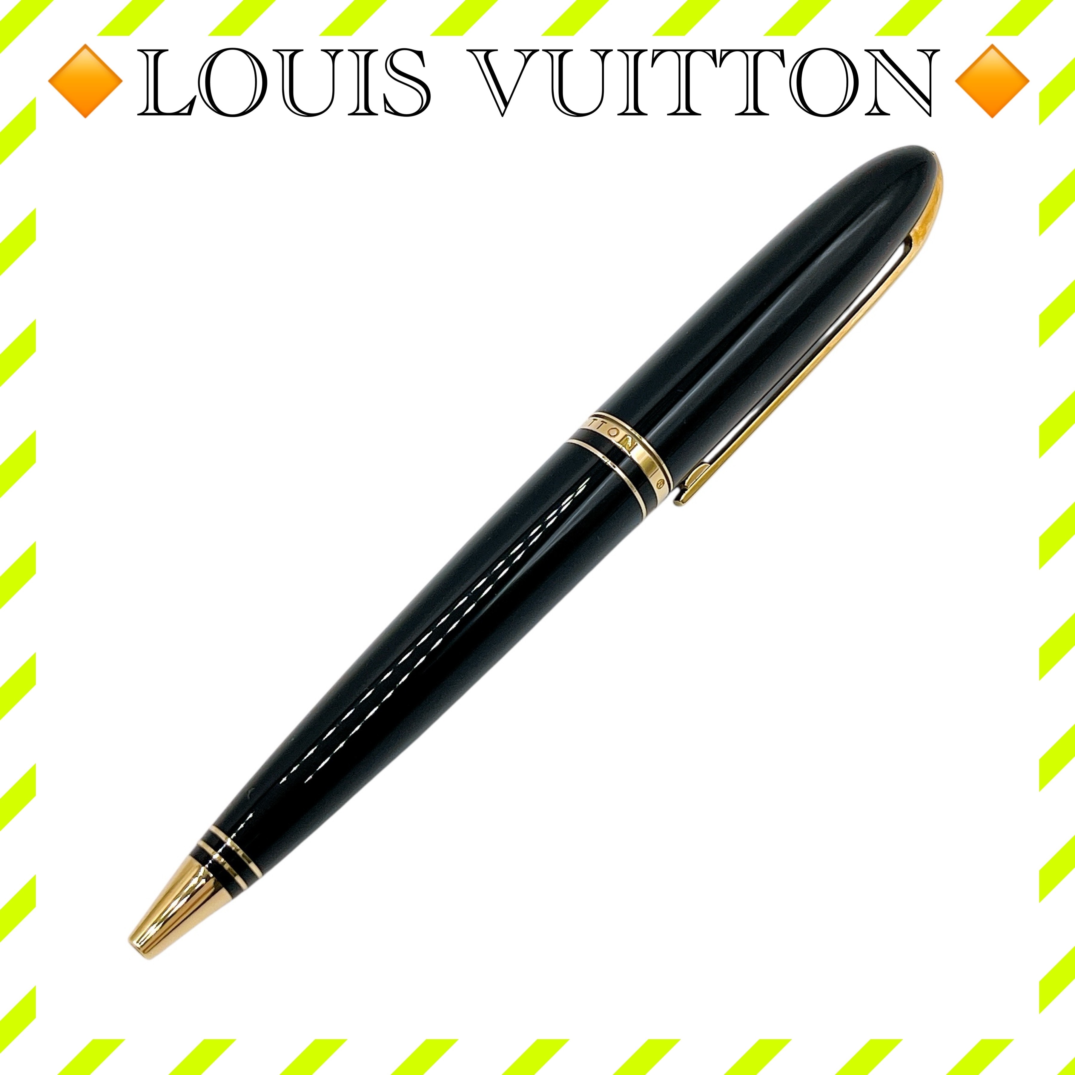 美品 ルイヴィトン N72702 ボールペン ブラック ゴールド ユニセックス B (目立った傷や汚れなし)】美品 ルイヴィトン N72702 ボールペン