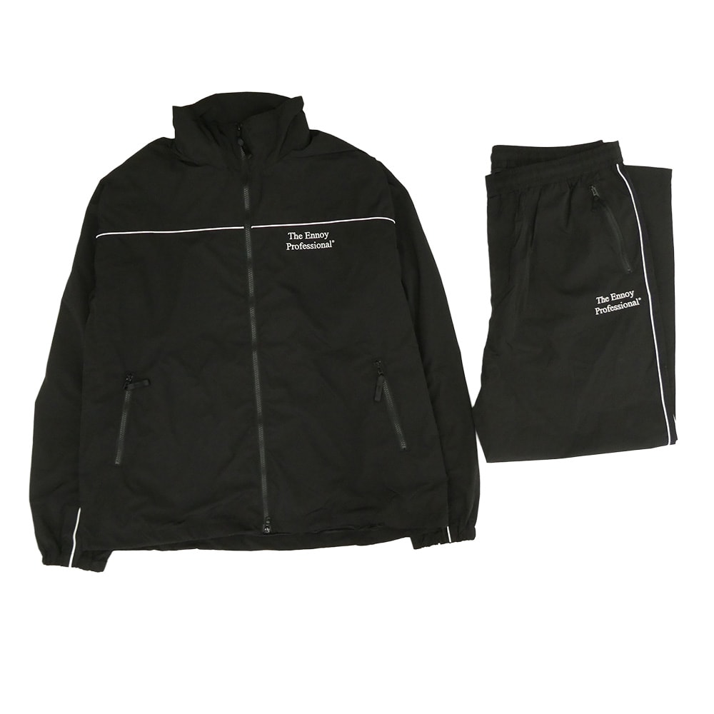 The Ennoy Professional ザ エンノイ プロフェッショナル セットアップ 26SS SS26BRENJK01LP/SS26BRENPT01LP スタイリスト私物パイピングナイロン トラックスーツ ジャケット 【新古品】【未使用】【中古】
