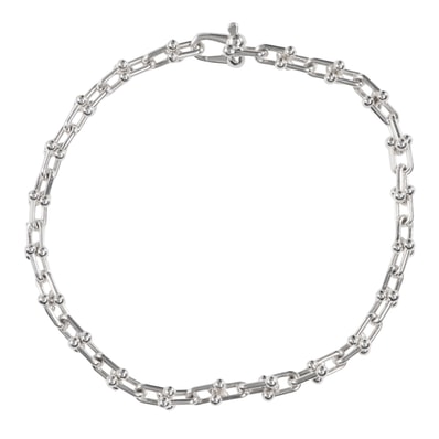 TIFFANY&Co. ティファニー ハードウェア マイクロ リンク ブレスレット スターリングシルバー シルバー【中古】