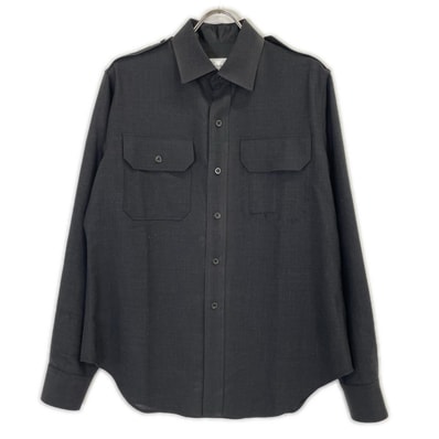 メゾンマルジェラ 25AW S50DT0059 Military Wool L/S Shirt ミリタリーウール ロングスリーブシャツ 長袖シャツ 36