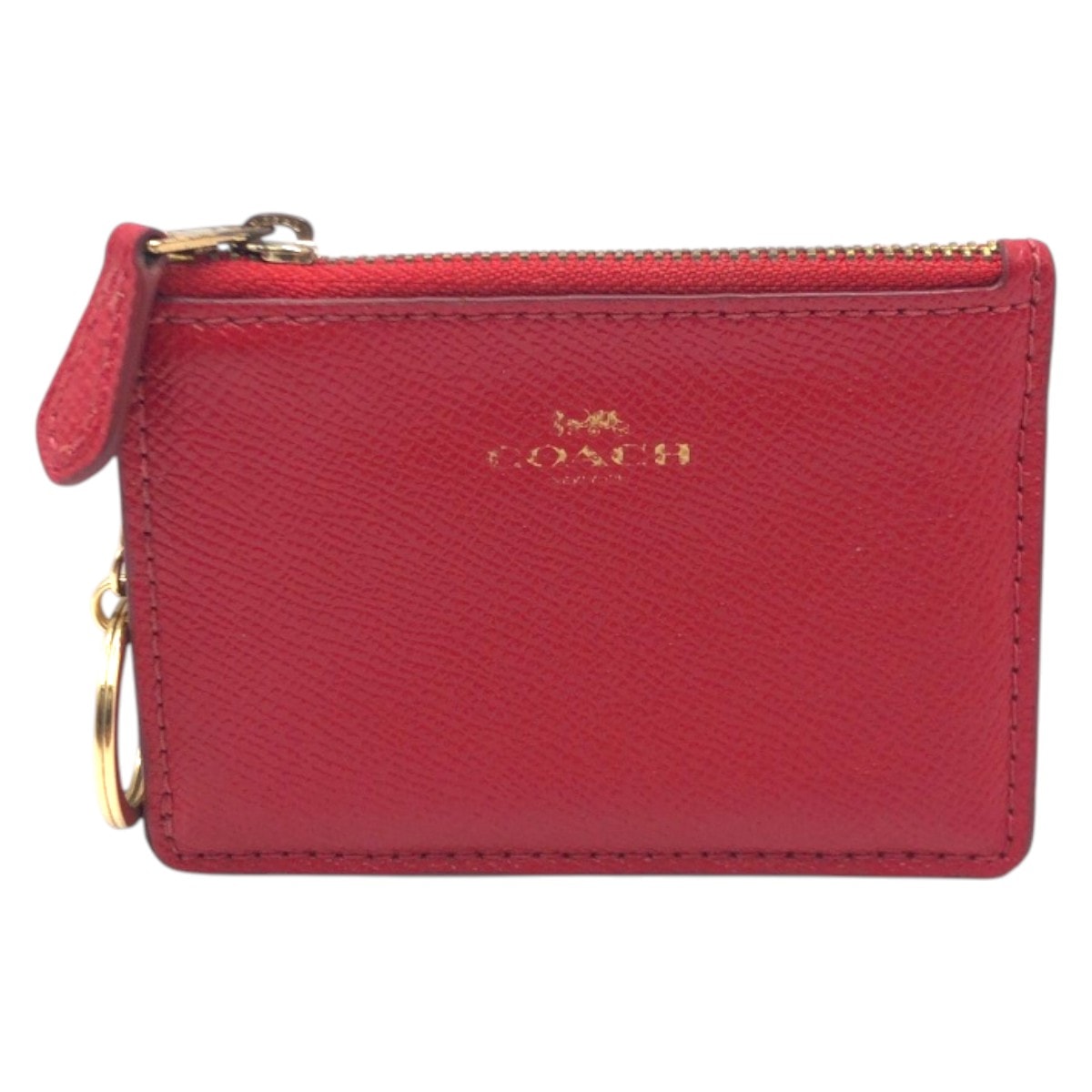 COACH コーチ レッド レザー コインケース カードケース 600347 【中古】