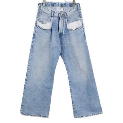 メゾンマルジェラ 1【美品/国内正規】S51LA0052 DOWN POCKET DENIM コントラストポケット ジップフライ デニムパンツ 38