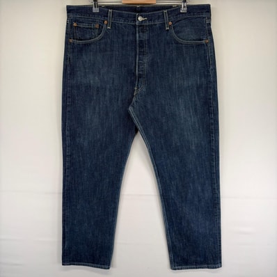 古着 リーバイス Levi's デニム パンツ 501 ストレート ボタンフライ 5ポケット ジーンズ ジーパン w42 L34 ブルー系 メンズ