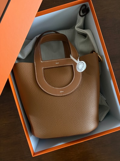 新品インザループ18 ゴールド×ゴールド金具HERMES