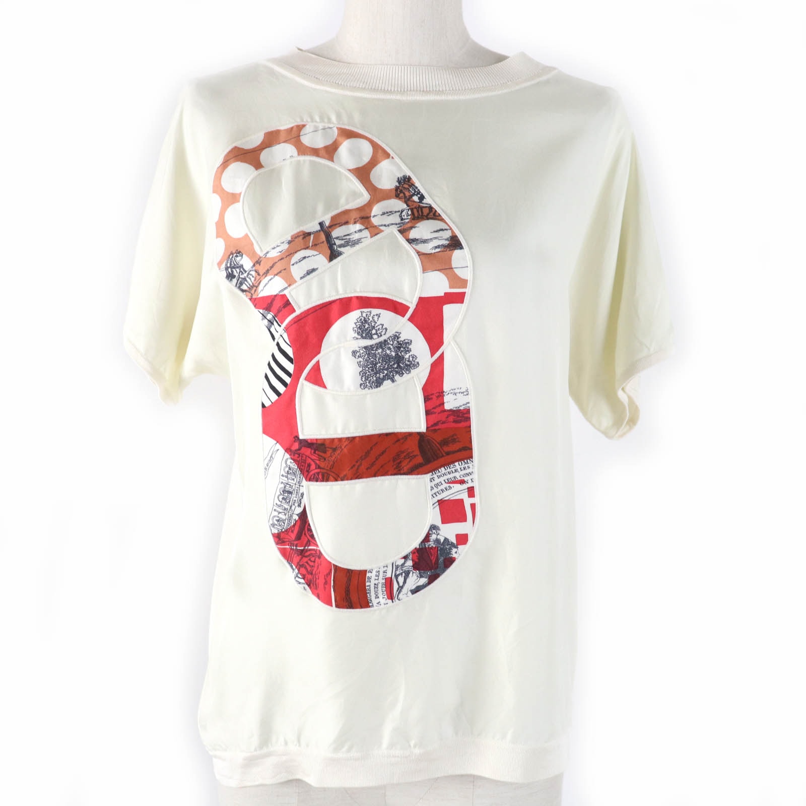 美品 エルメス
 半袖ニット アイボリー レディース 34 2E2826DS