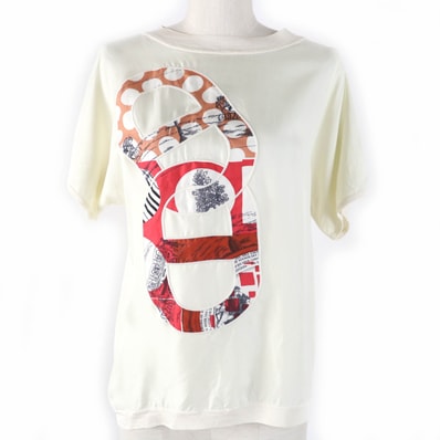 美品 エルメス
半袖ニット アイボリー レディース 34 2E2826DS