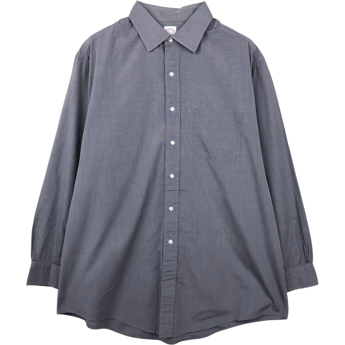 古着 80-90年代 ブルックスブラザーズ Brooks Brothers MAKERS 無地 長袖 コットンシャツ USA製 メンズXL相当 レギュラーカラー/eaa669129