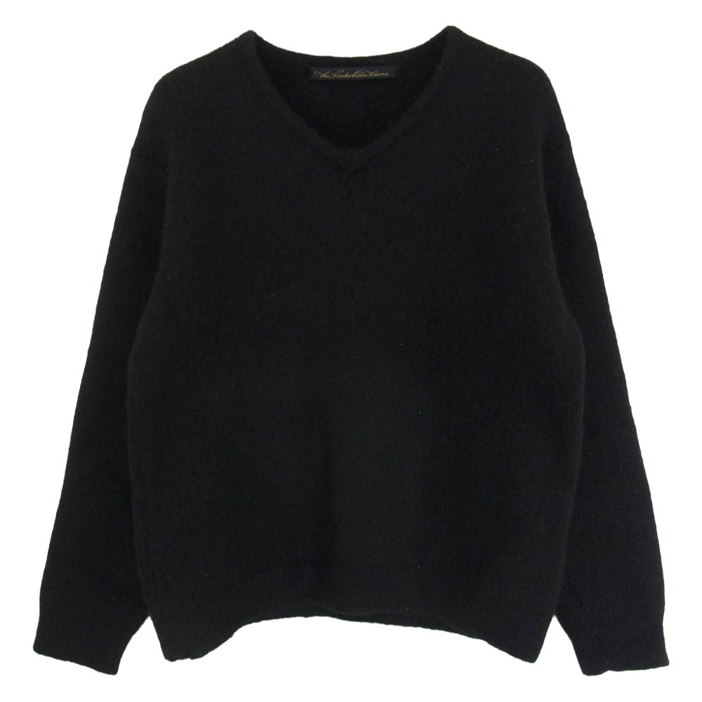 TENDERLOIN テンダーロイン ニット ウール アルパカ混 Vネック ニット セーター ブラック系 L【中古】