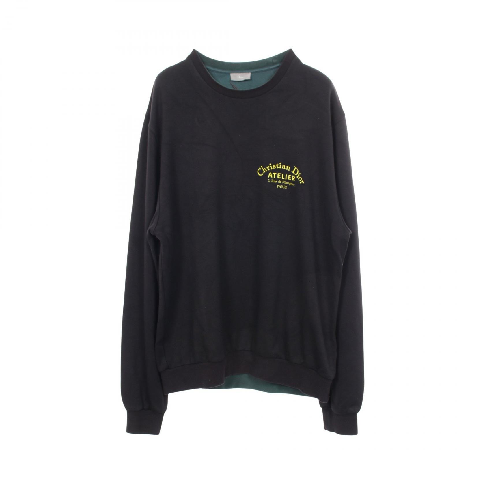 ディオール・オム DIOR HOMME ATELIER ロゴ刺繍 スウェット 衣料品 トップス レーヨン メンズ ブラック系 333J666W6720 【中古】