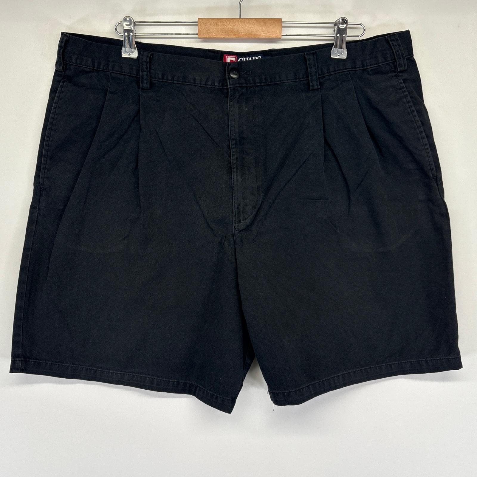 古着 チャップスラルフローレン CHAPS RALPHLAUREN ショートパンツ チノパン ツータック ハーフ 短パン w42  ブラック メンズ