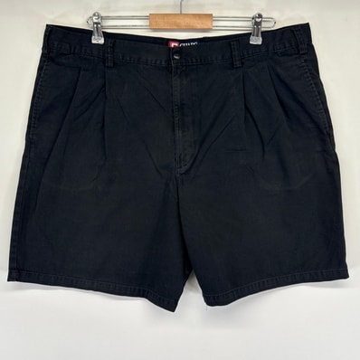 古着 チャップスラルフローレン CHAPS RALPHLAUREN ショートパンツ チノパン ツータック ハーフ 短パン w42 ブラック メンズ