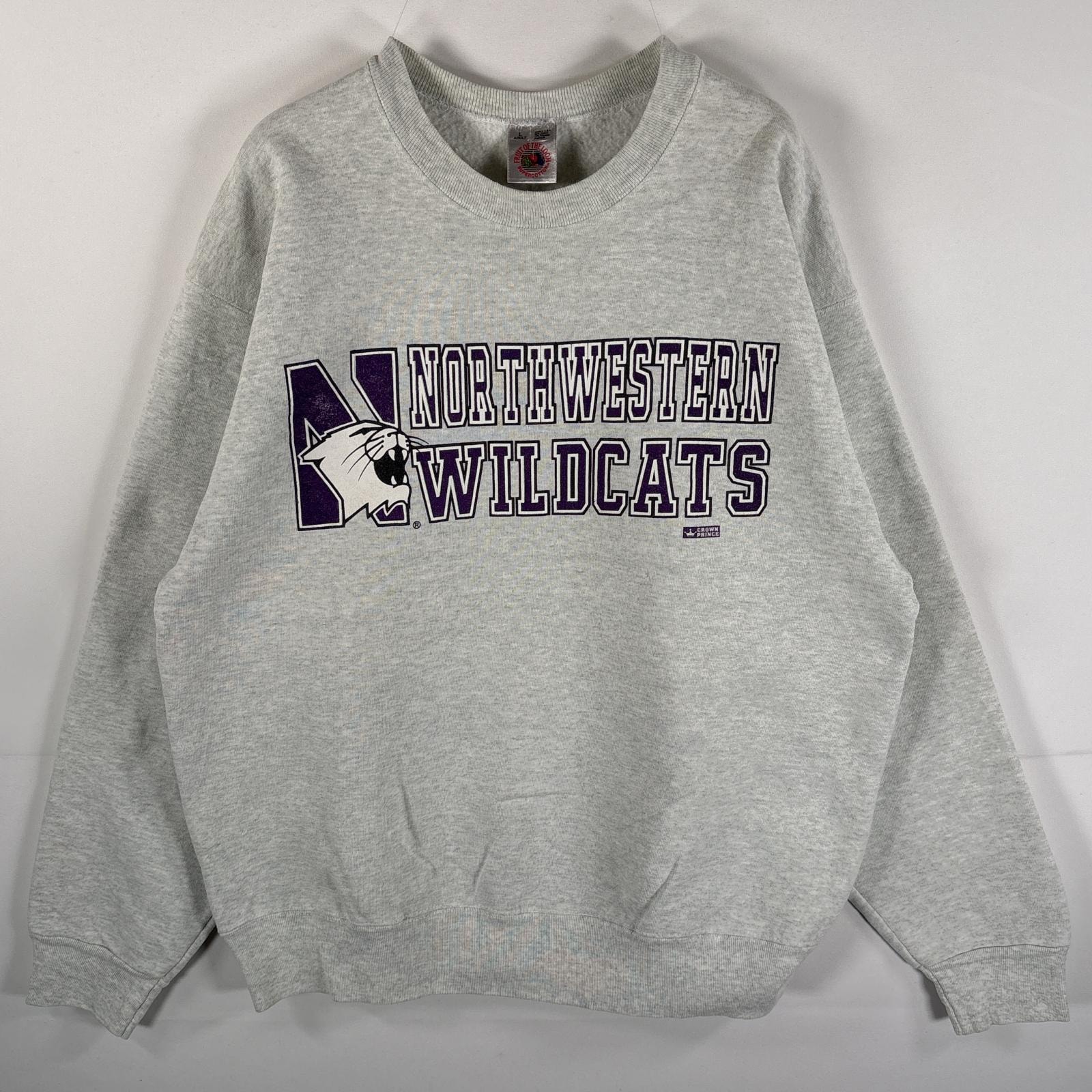 古着 90's/90年代 フルーツオブザルーム FRUIT OF THE LOOM USA製 スウェット ラバープリント ヘビーウェイト トレーナー L グレー メンズ