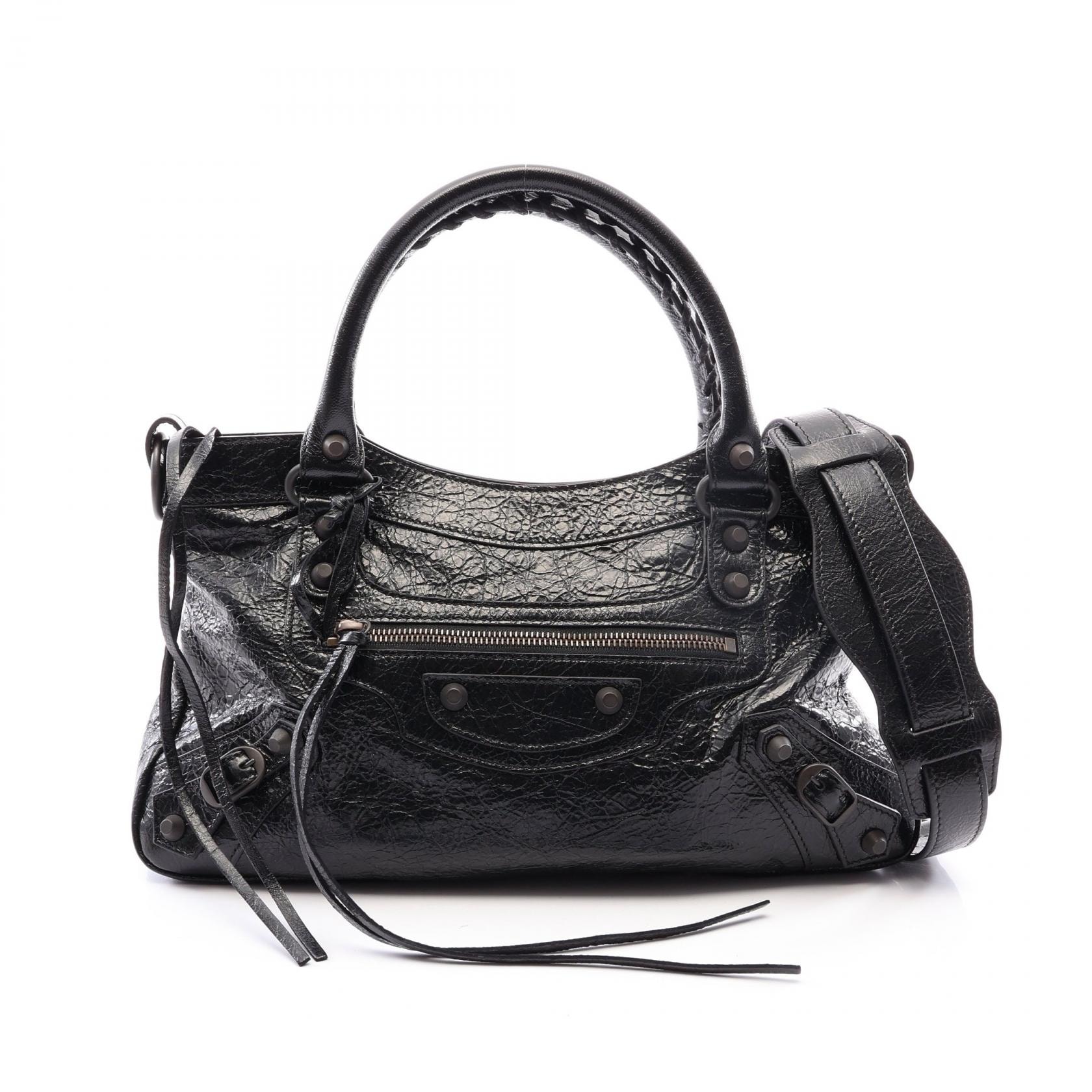 バレンシアガ BALENCIAGA LE CITY FIRST ル シティ ファースト 2WAY ハンドバッグ バッグ レザー レディース ブラック系 8669582ACFH1000 【新品】