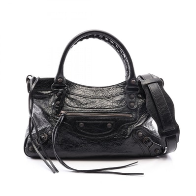 バレンシアガ BALENCIAGA LE CITY FIRST ル シティ ファースト 2WAY ハンドバッグ バッグ レザー レディース ブラック系 8669582ACFH1000 【新品】