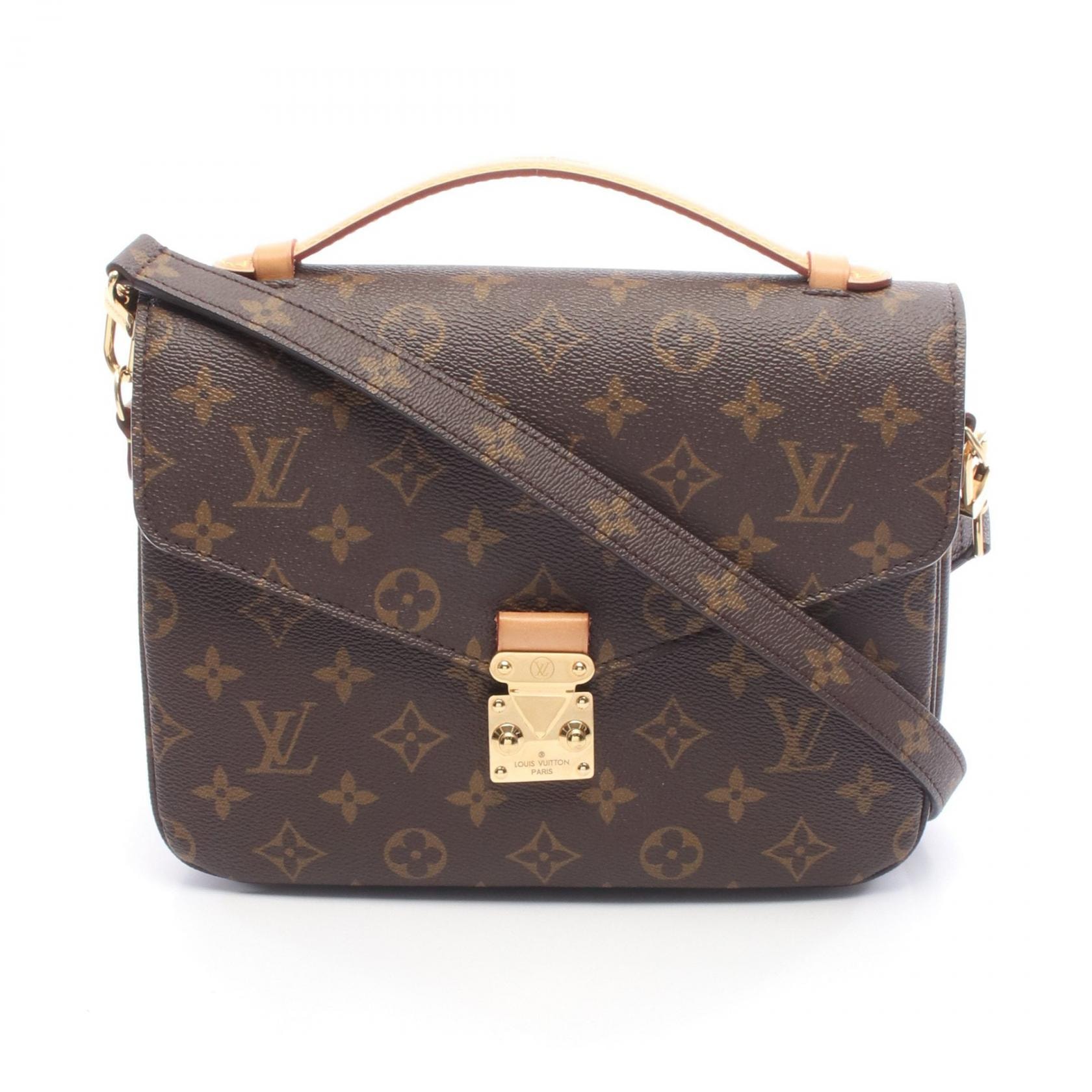 ルイ・ヴィトン LOUIS VUITTON ポシェット メティス MM ハンドバッグ バッグ PVCコーティングキャンバス レザー モノグラム レディース ブラウン系 M44875 【中古】
