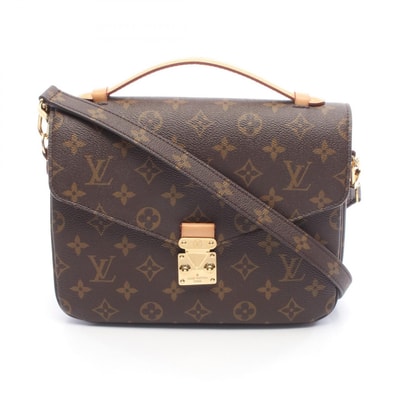 ルイ・ヴィトン LOUIS VUITTON ポシェット メティス MM ハンドバッグ バッグ PVCコーティングキャンバス レザー モノグラム レディース ブラウン系 M44875 【中古】