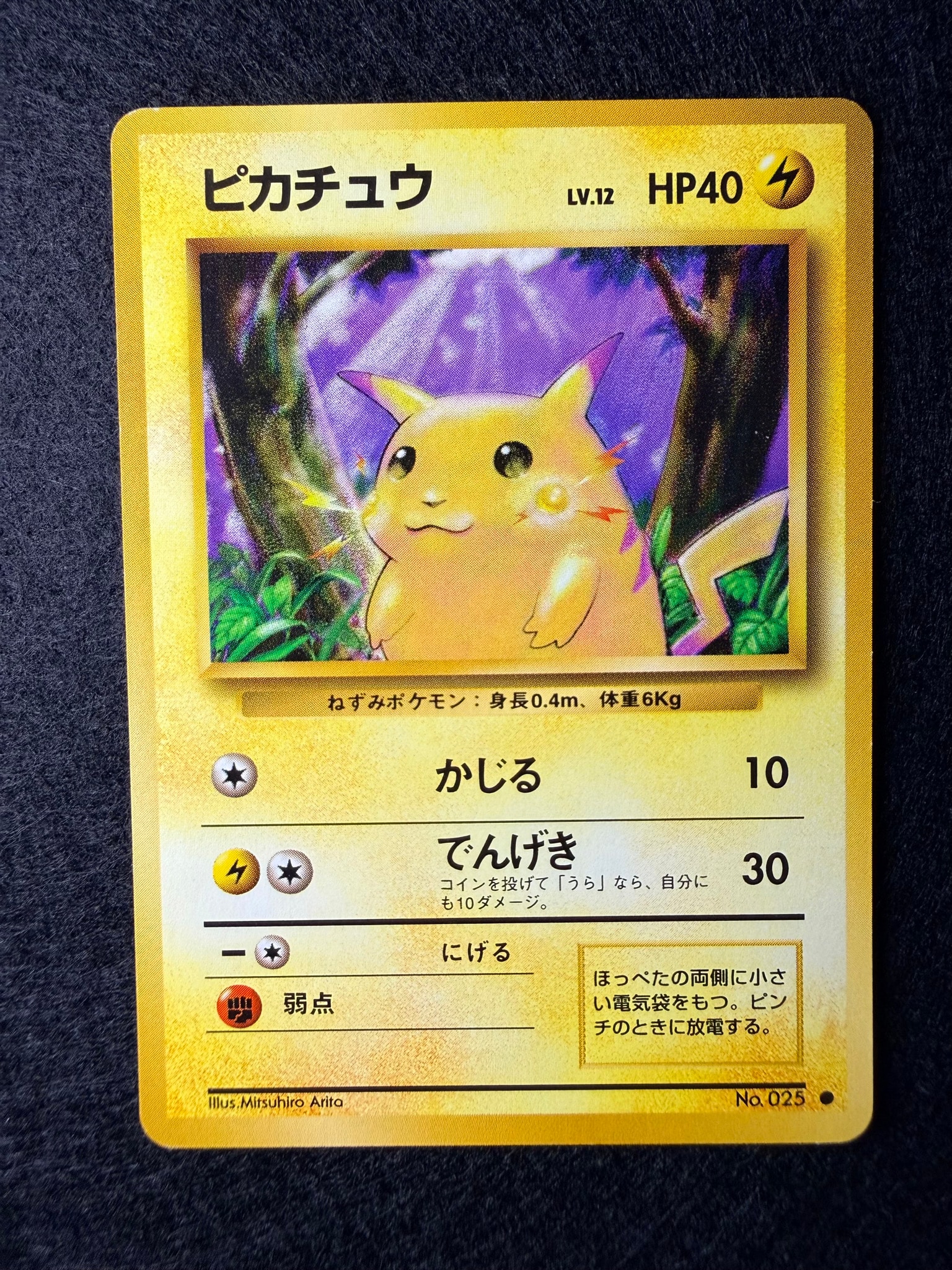 ピカチュウ ○ : 旧裏 [PMCG1-2](拡張パック「ポケットモンスター