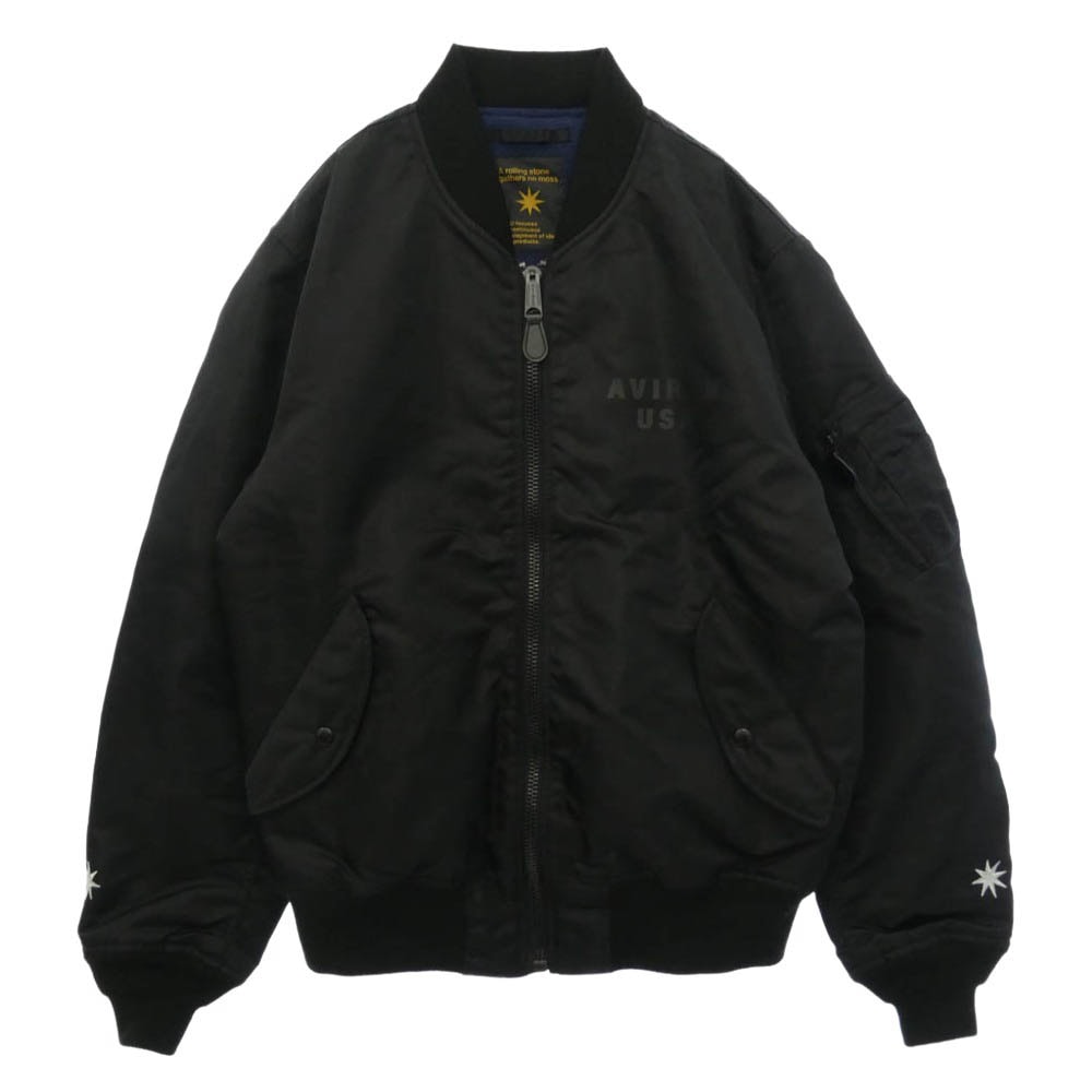 AVIREX アヴィレックス GDC ジーディーシー 25AW 783-5252039 × GDC ジーディーシー MA-1 ナイロン ボンバージャケット ブラック系 XL【中古】