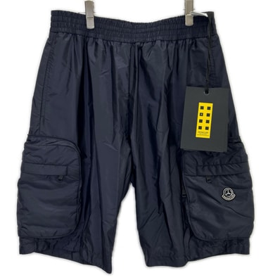 モンクレール 【GENIUS】×MERCEDES-BENZ BY NIGO 25SS BERMUDA ダークネイビー カーゴポケット テクニカルナイロンショーツ L