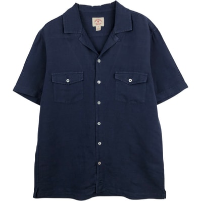 古着 ブルックスブラザーズ Brooks Brothers Red Fleece 半袖 オープンカラー リネンシャツ メンズM相当/eaa668171