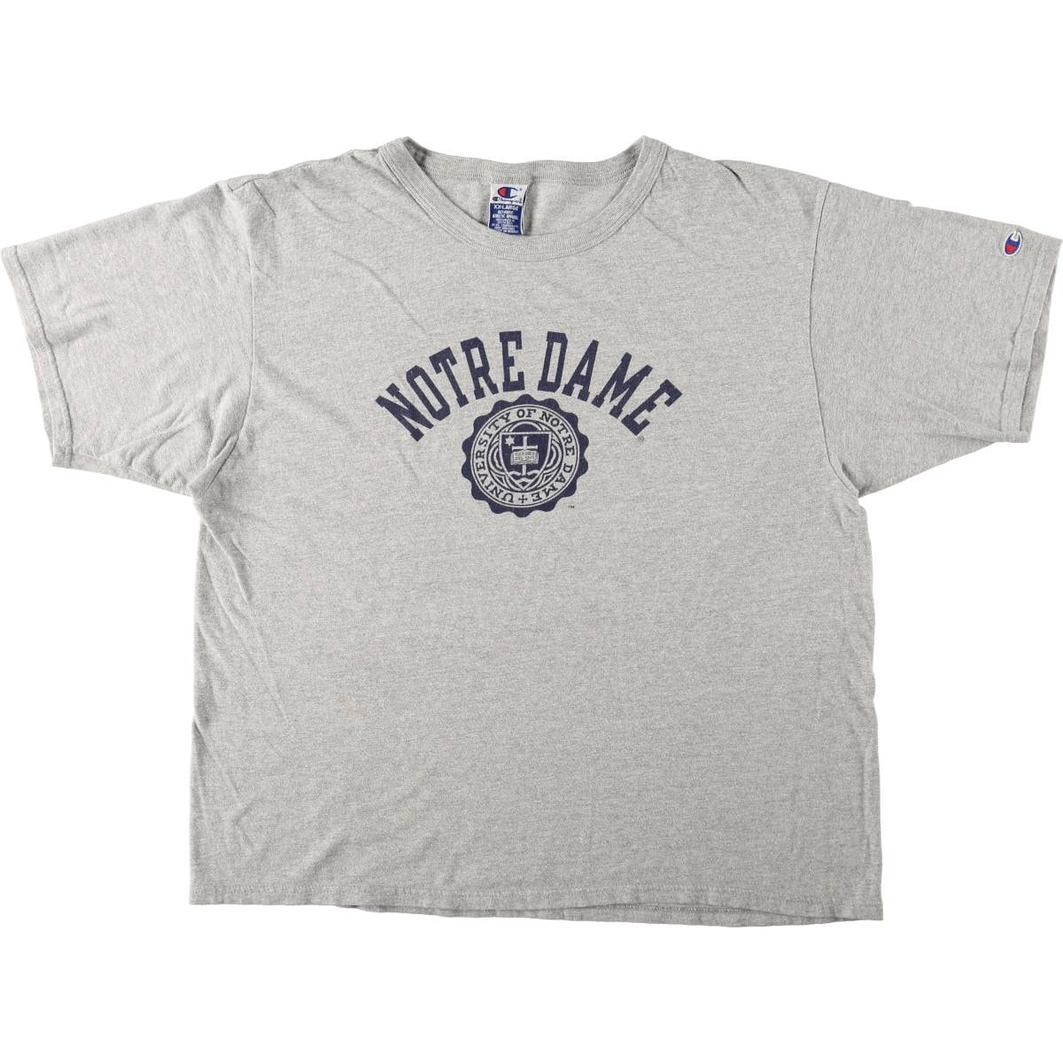 古着 90年代 チャンピオン Champion NOTRE DAME ノートルダム大学 カレッジTシャツ メンズXXL相当/eaa680539