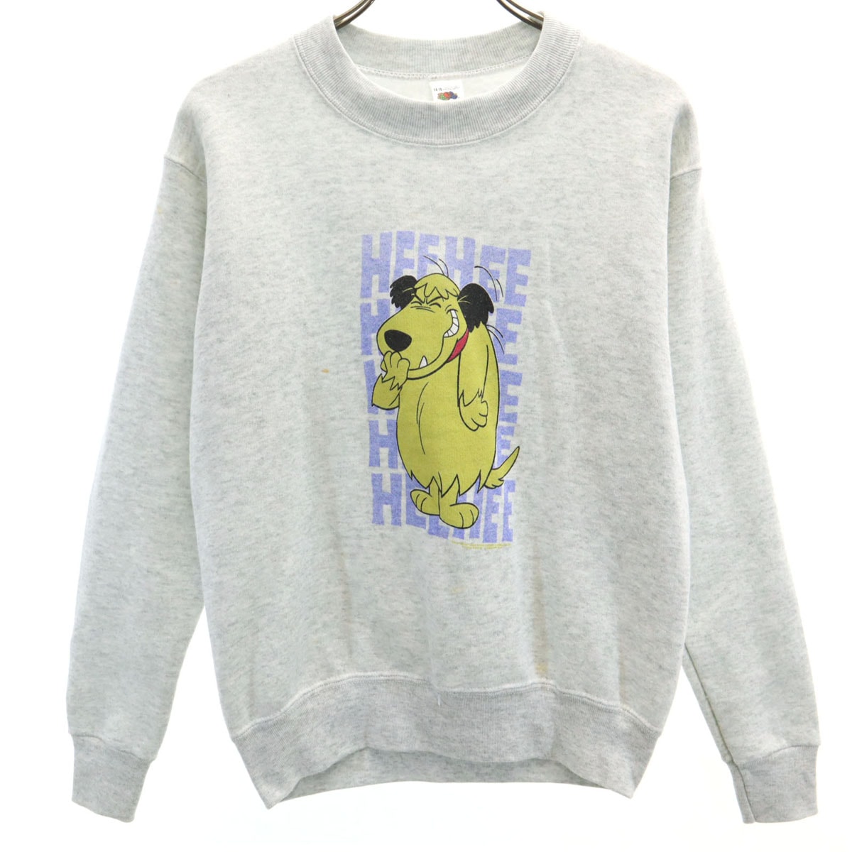 FRUIT OF THE LOOM フルーツオブザルーム 90s USA製 オールド チキチキマシン猛レース ケンケン 長袖 スウェット トレーナー 14-16 裏起毛