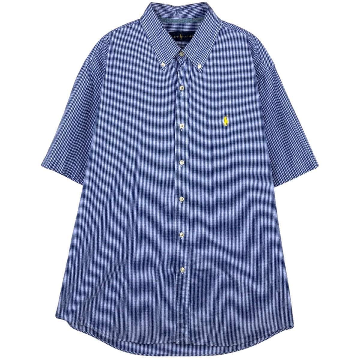 古着 ラルフローレン Ralph Lauren RALPH LAUREN ギンガムチェック 半袖 ボタンダウン チェックシャツ メンズXL相当/eaa653062
