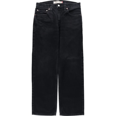 古着 リーバイス Levi's 505 STRAIGHT LEG ブラックデニム テーパードデニムパンツ メンズw33相当/eaa479985