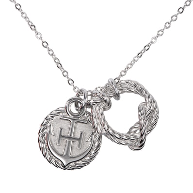 HERMES エルメス コルダージュ ロープ ネックレス シルバー【中古】