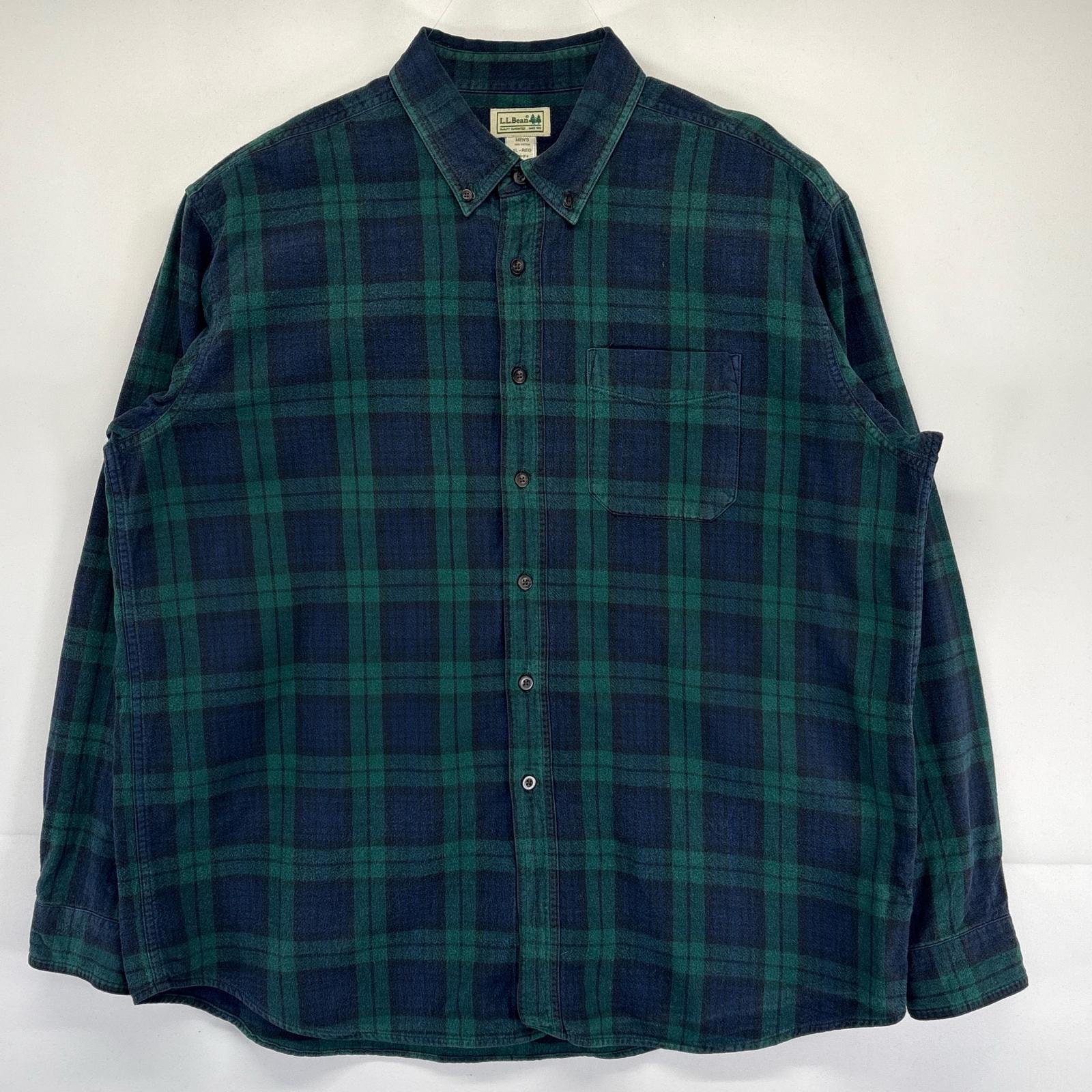 古着 エルエルビーン L.L.Bean 長袖シャツ 大きいサイズ ネルシャツ ボタンダウンシャツ アウトドア XL マルチカラー メンズ